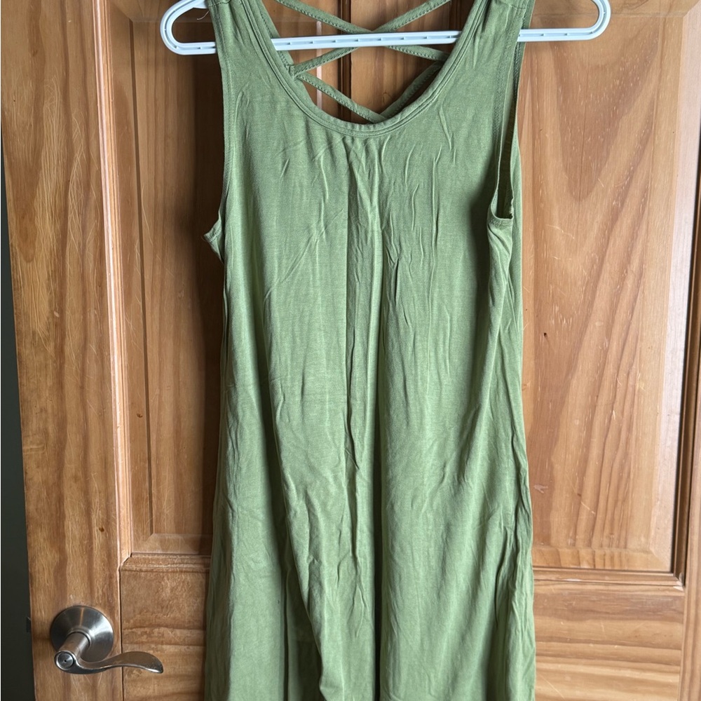 Green Sleeveless Dress
